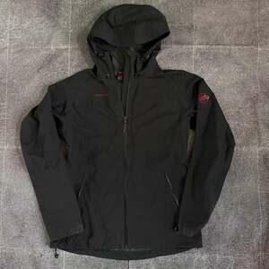 Women's Mammut Wenaha 2.5L Black Gore Tex Hooded Rain Coat Light Zip Jacket Sz M